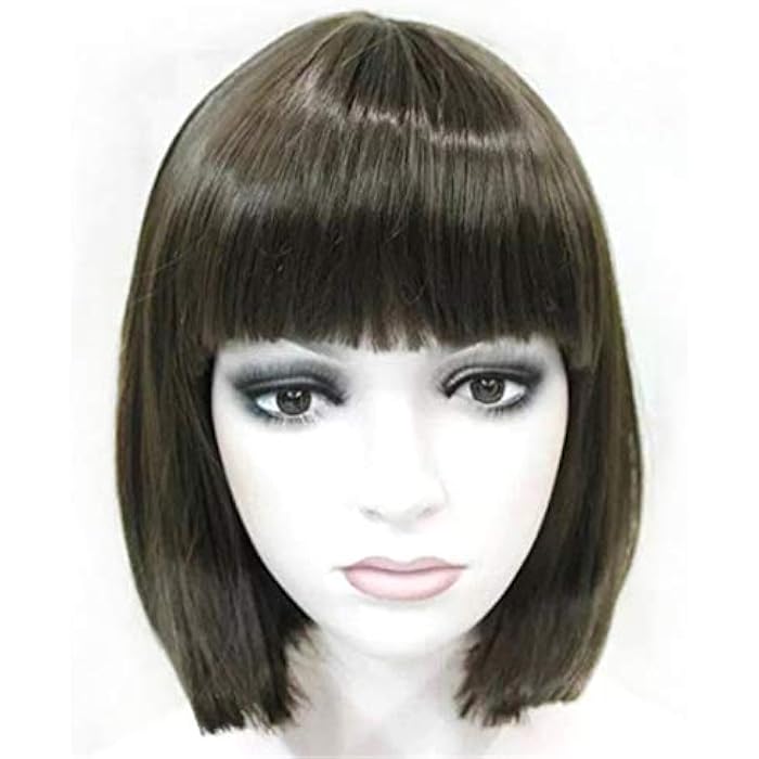 DILLARDS Lydell Synthetic Wig Short Bob Party Halloween Cosplay Wigs For Women Chestnut Brown - Image 3